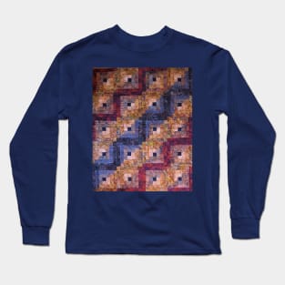 "Autumn Leaves" Log Cabin Quilt Long Sleeve T-Shirt